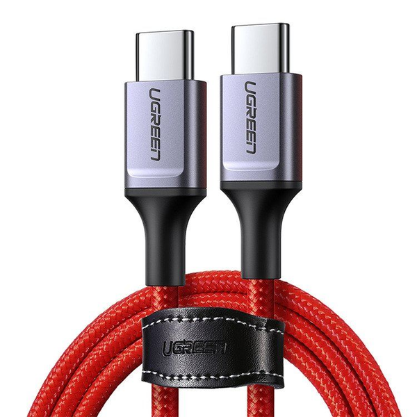 Кабел UGREEN, USB-C към USB-C 2.0, 1m, червен