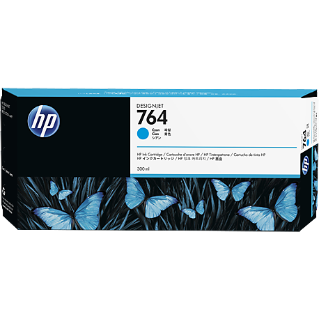 HP 764 300-ml Cyan DesignJet Ink Cartridge printkop Thermische inkjet