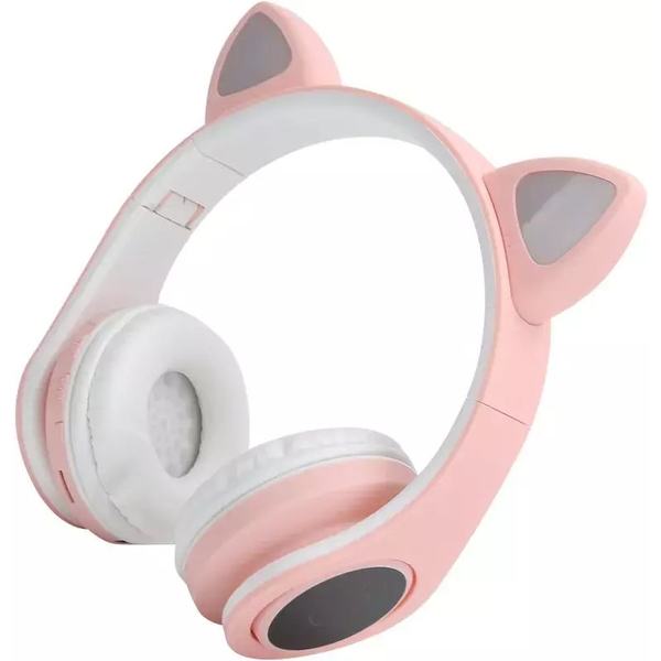 ExtraLink Kids Headphones Pro Pink Macska Fülekkel Vezetékes