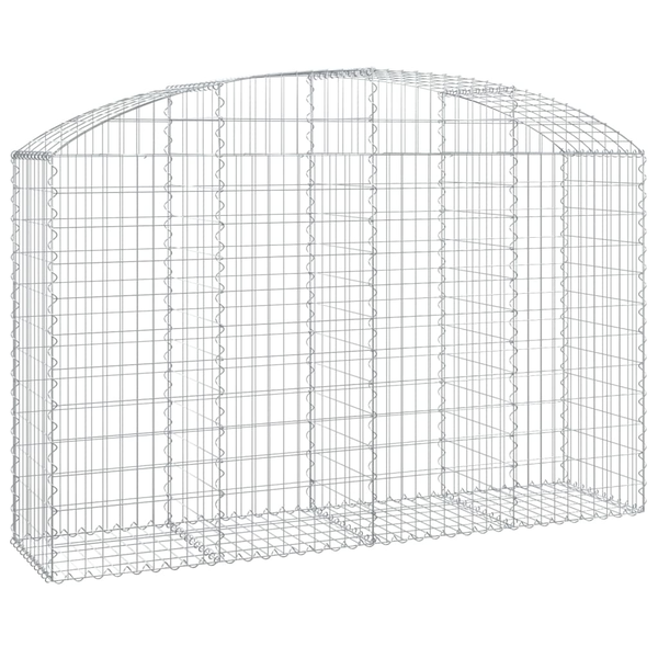 íves horganyzott vas gabion kosár 200x50x120/140 cm