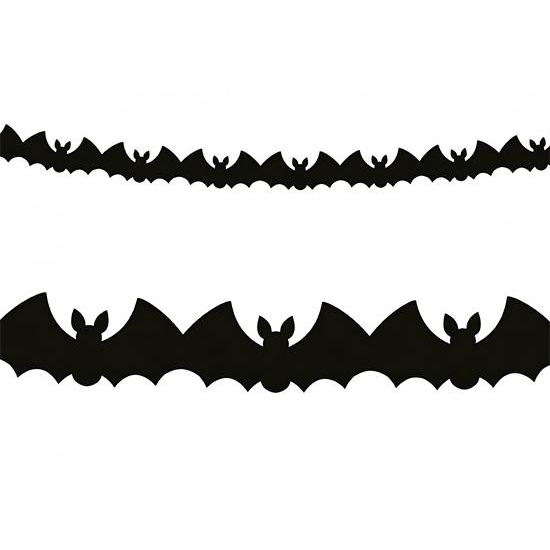 Retlux Denevér Girland füzér Halloween Dekoráció 3m - Fekete (10240PF-GNIE)