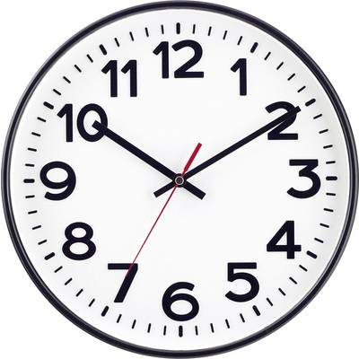 EUROTIME Rádiójel vezérlésű Falióra 30 cm Fekete (53820-05)