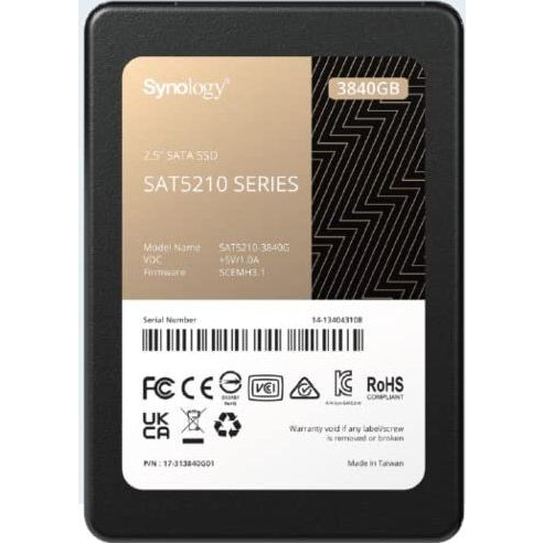 Synology SAT5210 3840GB 2.5" SATA Enterprise SSD (SAT5210-3840G)