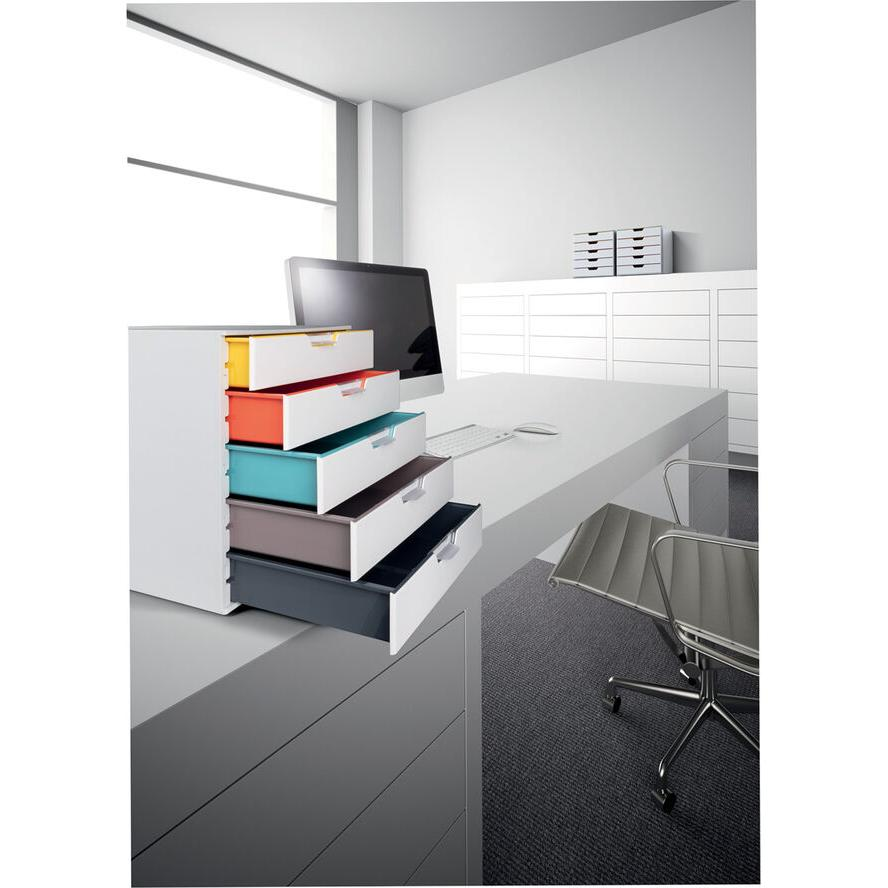 Durable Varicolor 5 A4 asztali műanyag 5 fiókos Irattároló - Fehér (762527)