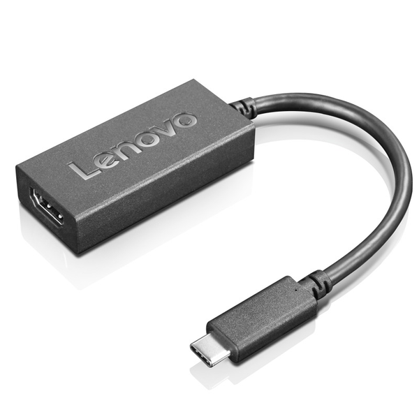 Lenovo 4X90R61022 videokabel adapter 0,24 m USB Type-C HDMI Type A (Standard) Sort