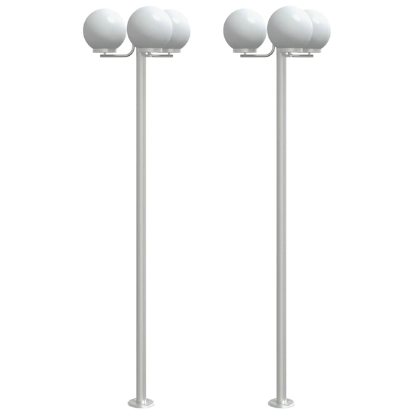 Farolas De Exterior 2 Unidades Acero Inoxidable 215 Cm Vidaxl