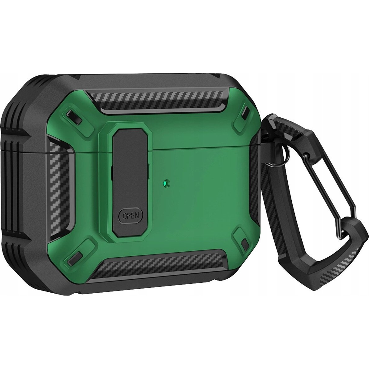 Armor tok karabínerrel AirPods 4 - zöld (5907769366031)