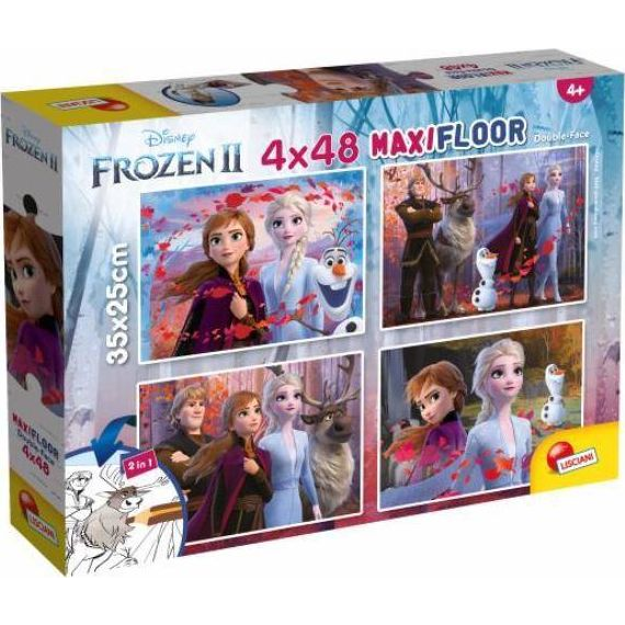 Jégvarázs II 2 az 1-ben maxi 4x48db-os puzzle és színező 35x25cm - Lisciani (452614)