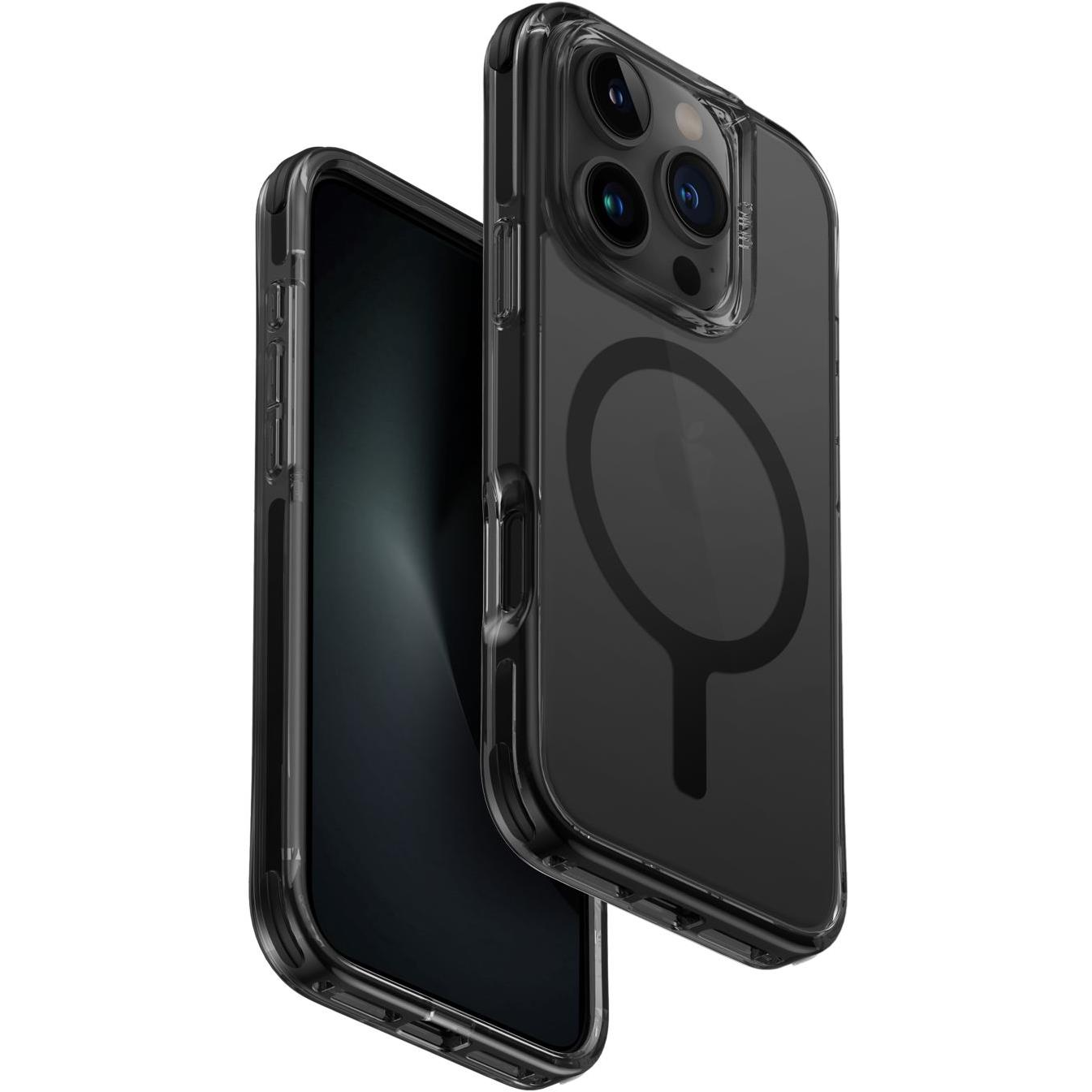 UNIQ Combat MagClick Charging iPhone 16 Pro tok - Carbon (Black) (UNIQ-IP6.3P(2024)-COMMBLK)