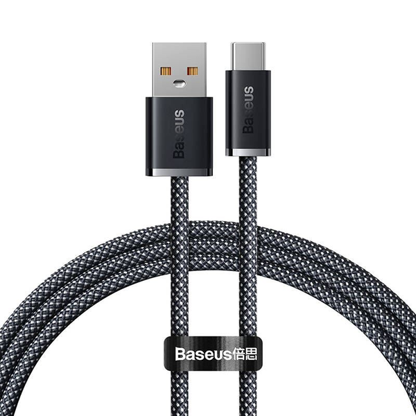 Кабел за данни и зареждане Baseus, Dynamic Series CALD000616, USB към USB Type-C, 1 м, PD 100W, Fast Charging, Сив