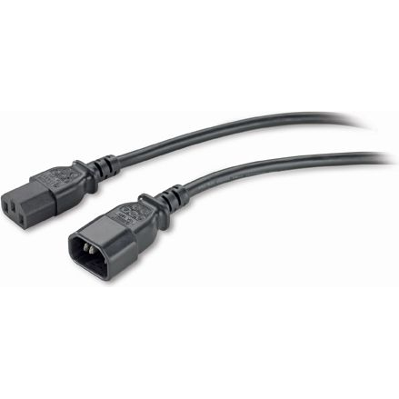 APC PWR Cord C13 - C14, 0.6 m Čierna 0,61 m C13 zviazané C14 zviazané (AP9890)