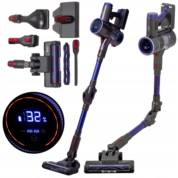 Adler AD 7061 Porzsák nélküli Akkus álló / kézi porszívó 350W - Fekete / Kék