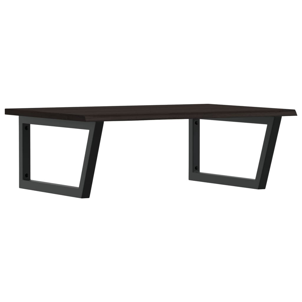 acél és tömör tölgyfa falra szerelhető mosdópolc (3302659)