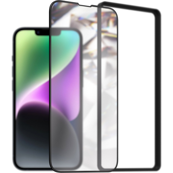 AlzaGuard DiamondShiel Glass iPhone 13 / 13 Pro / 14 / 16e 3D üvegfólia + felhelyező keret