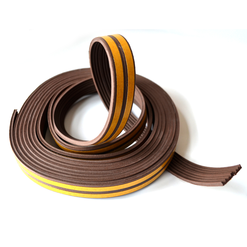 VOREL Öntapadós ablak- és ajtótömítés 9x7,5mm, D profil, barna, 100m (SADSDS-00122-100)