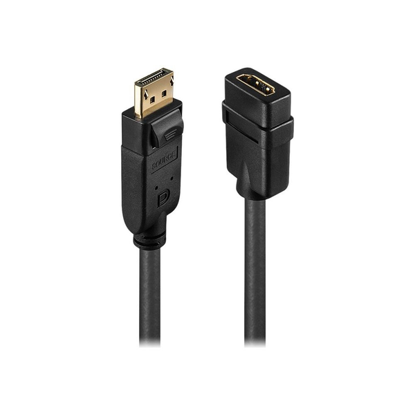 Lindy 41005 videokabel adapter 0,15 m DisplayPort HDMI Sort