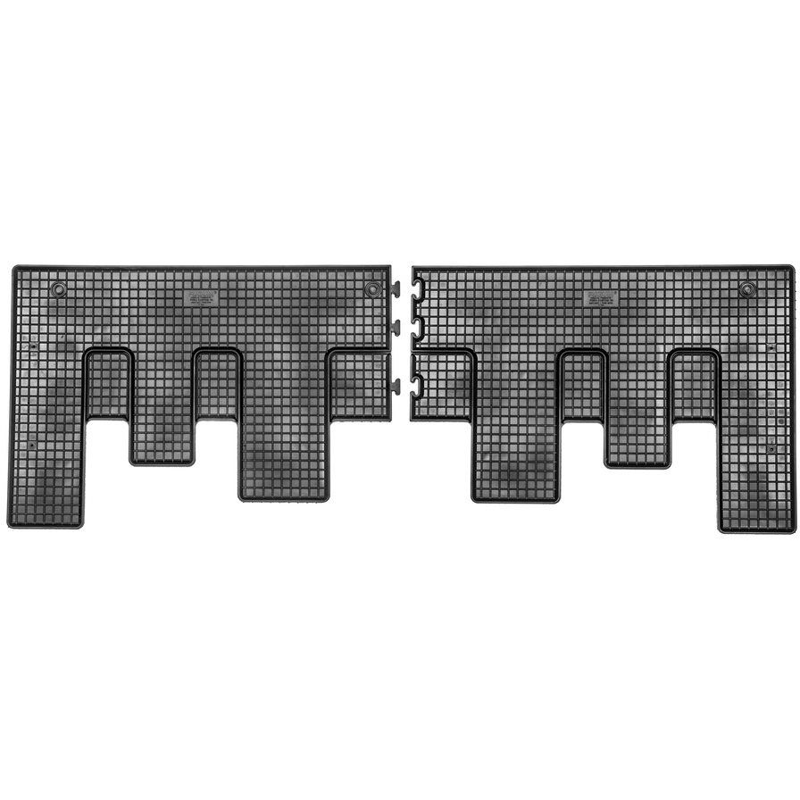 RIGUM RIGUM Rubber Car Mats for FORD Custom 2018->, Black (for 2nd Row of Seats, Set of 2) (1989X12B)