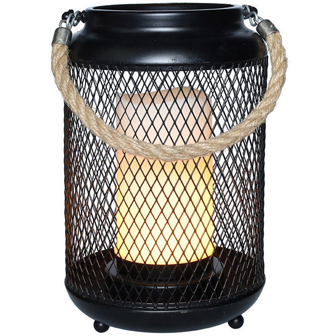 Solight Kovová lucerna s LED svíčkou (WO3101)