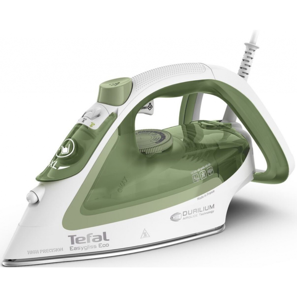 Tefal Easygliss Eco FV5781 Száraz és gőzölős vasaló Durilium AirGlide soleplate 2800 W Fehér, Zöld