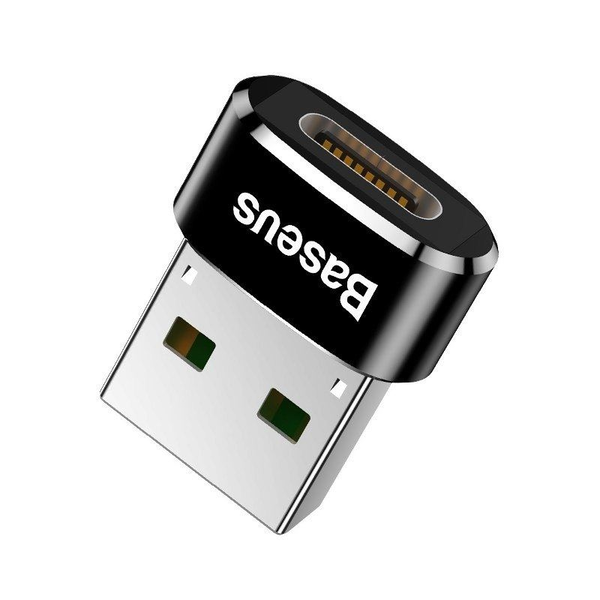 BASEUS USB adaptér USB samec / USB-C samice, černá (CAAOTG-01)