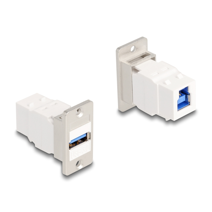 Delock Panel tartó Keystone modul USB 5 Gbps A-típusú USB anya - B-típusú USB anya kúpos (67164) (67164)