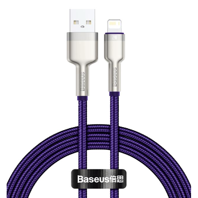 Baseus Cafule USB-A - Lightning kábel 2,4A 1m lila (CALJK-A05) (CALJK-A05)