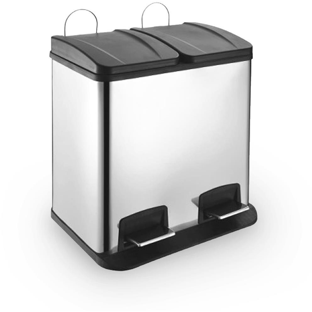 Rozsdamentes acél szemetes / UH DUO újrahaszn. 2 x 30 l (731329)