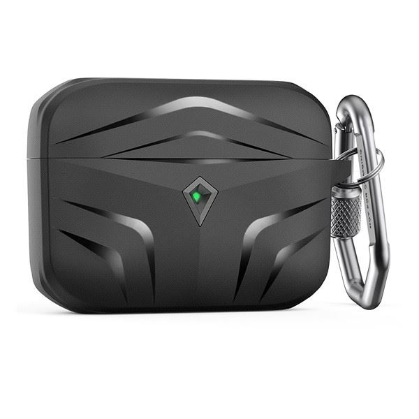 Phoner Rubber Apple Airpods Pro szilikon tok akasztóval fekete (PN-CP-140-BK) (PNCP140BK)