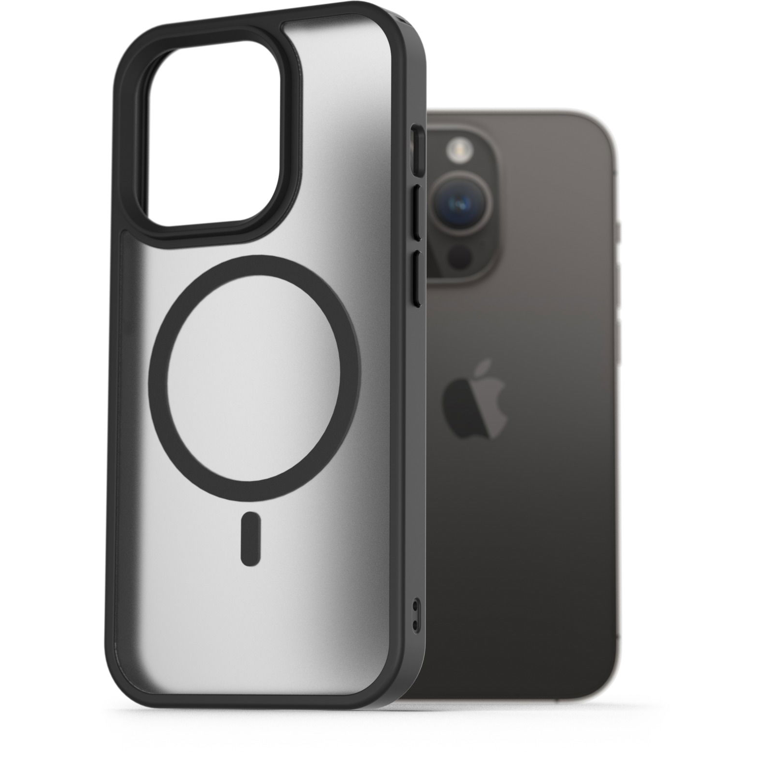 AlzaGuard Matte Case iPhone 14 Pro MagSafe fekete tok (AGD-PCMM49B)