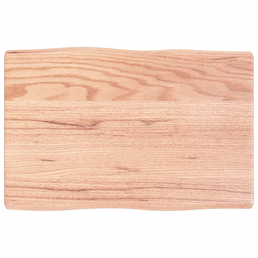 világosbarna asztallap 60x40x(2-4) cm kezelt tömör élőszegélyes (363930)