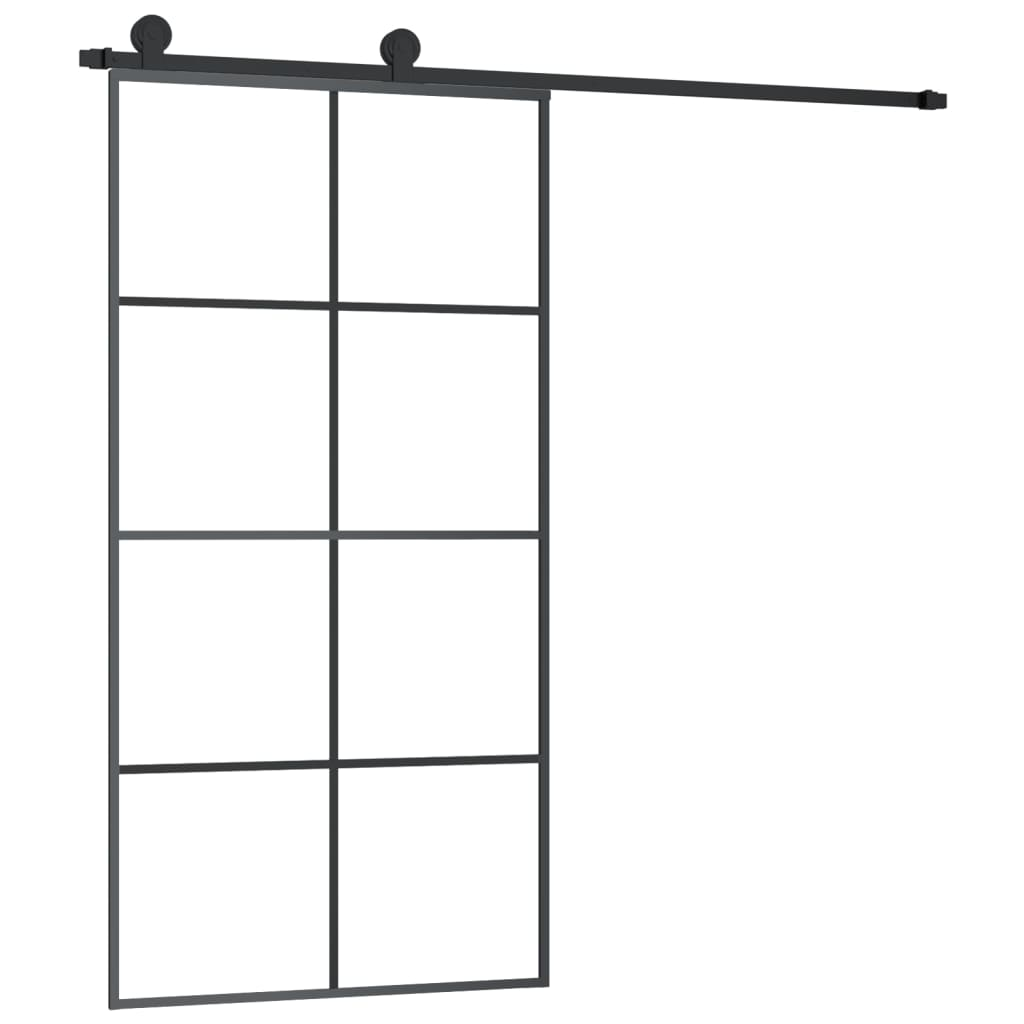ESG üveg-alumínium tolóajtó fémszerelvény-szettel 102,5x205 cm (3152144)
