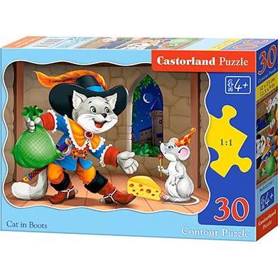 Castorland Cat in Boots 30 pcs Puzzle di contorno 30 pz Cartoni