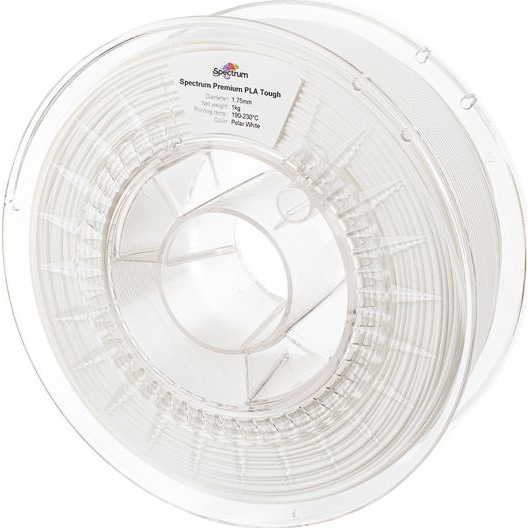 Spectrum Filaments 80195 PLA Tough 3D nyomtatószál Tough PLA ütésálló 1.75 mm 1000 g polar white, Polárfehér, Fehér 1 db (5903175651679)