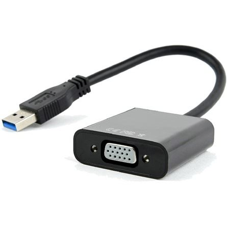 Gembird USB-A - VGA M/F adapter fekete (AB-U3M-VGAF-01) (AB-U3M-VGAF-01)