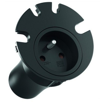 Bachmann 938.002 1 részes Beépíthető dugalj Süllyeszthető IP20 Fekete (938.002)