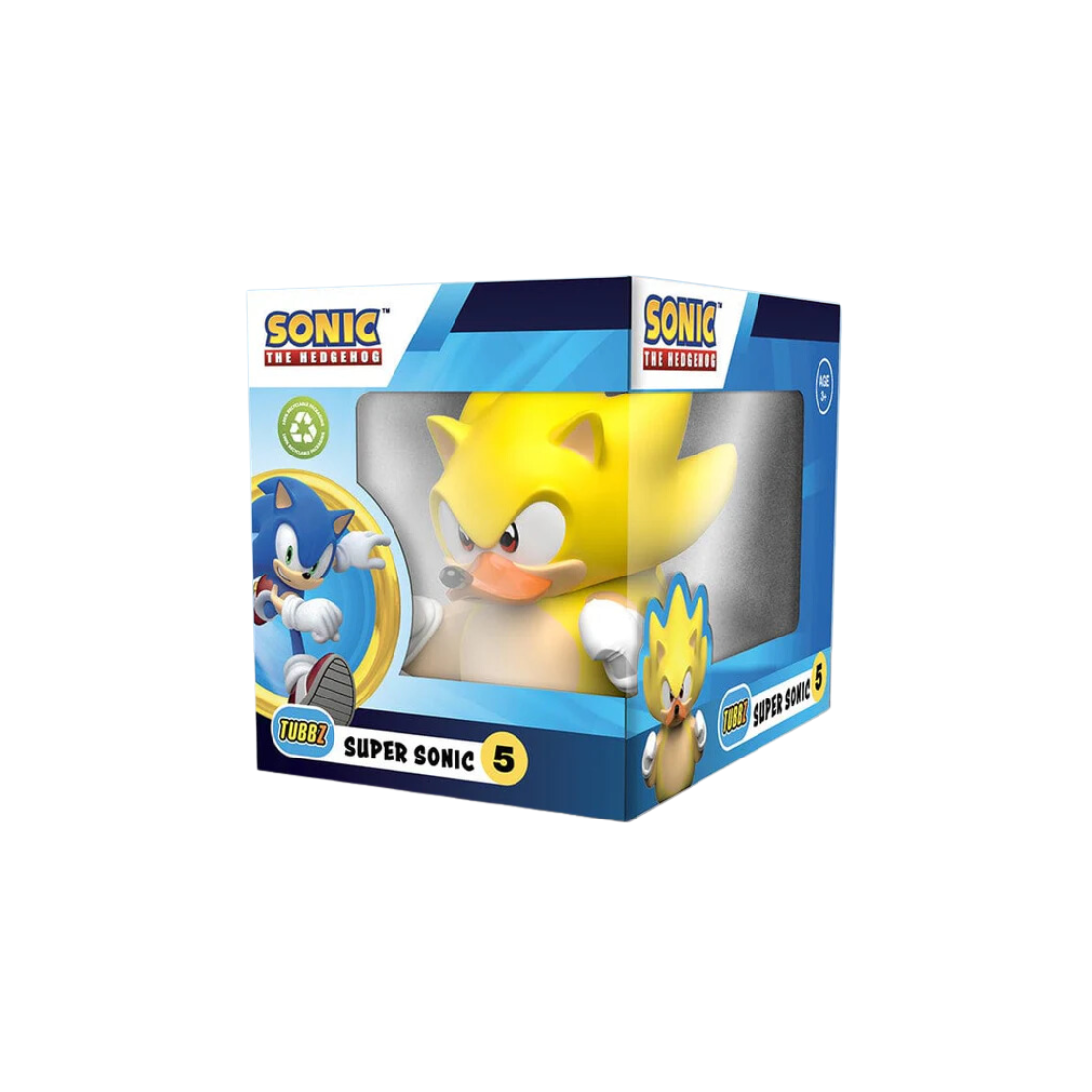 Numskull Tubbz Boxed Sonic a sündisznó - Super Sonic gyűjthető Gumikacsa figura 9cm (NS5113)
