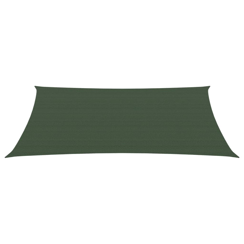 sötétzöld HDPE napvitorla 160 g/m² 4 x 5 m (311463)