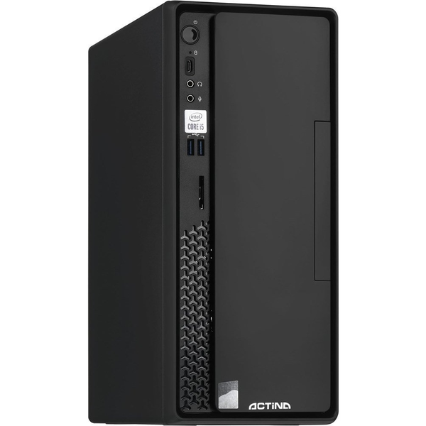 Настолен компютър Actina, i3-14100, 8GB RAM, SSD 1TB, Windows 11 Home, черен