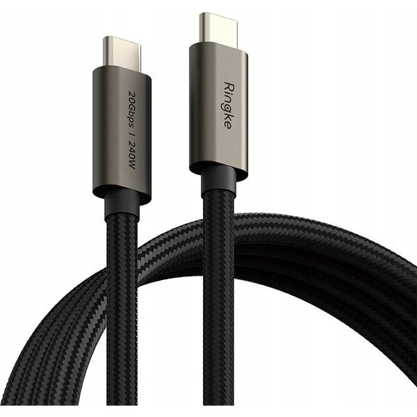 RINGKE USB 3.2 GEN 2X2 TYPE-C PD240W KABEL 100CM ČRN ZA POLNJENJE