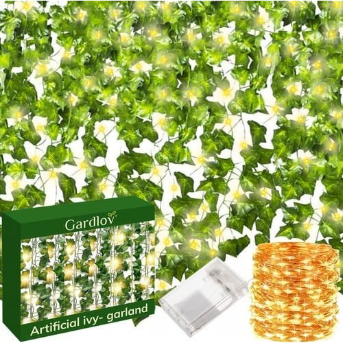Gardlov 24538 Závěsný břečťan drobnolistý s osvětlením, umělý, 50 LED, 25 m (5900779953055)