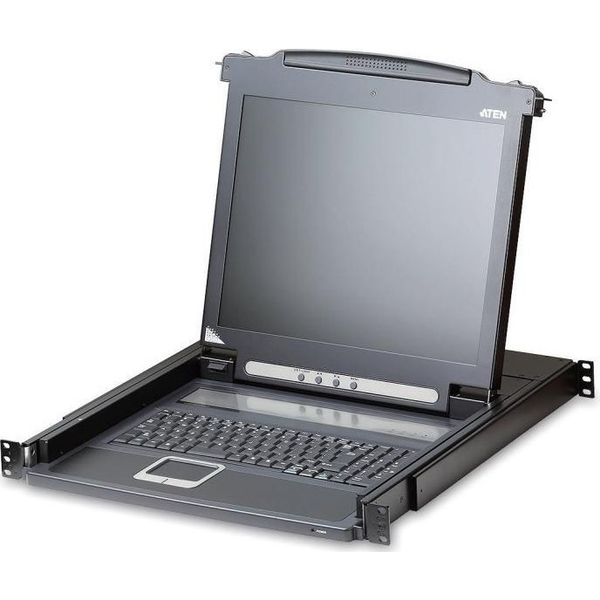 ATEN CL5716M-ATA-2XK06SG стелажна конзола 43,2 см (17") Черен 1U