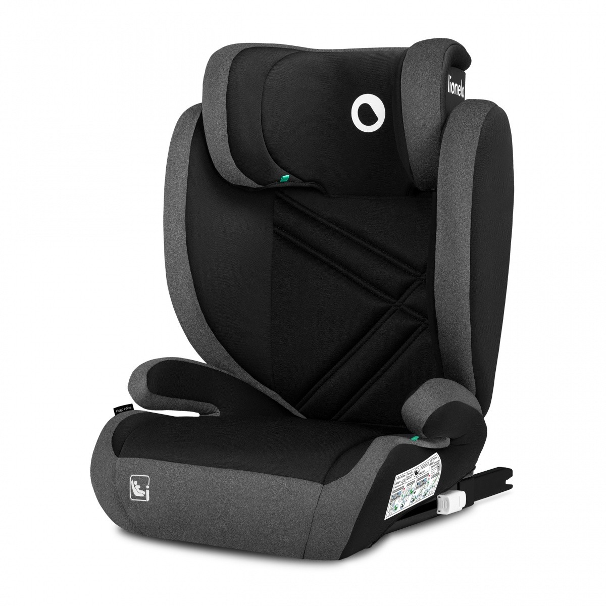 Lionelo Hugo i-Size autósülés 15-36kg - Fekete/Szürke (LO-HUGO I-SIZE BLACK GRE)