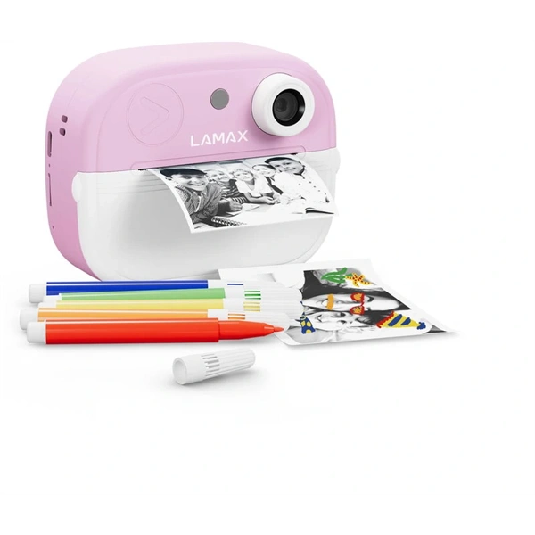 LAMAX InstaKid2 Play - pink hőpapíros rózsaszín gyerek fényképezőgép (8596687002502)