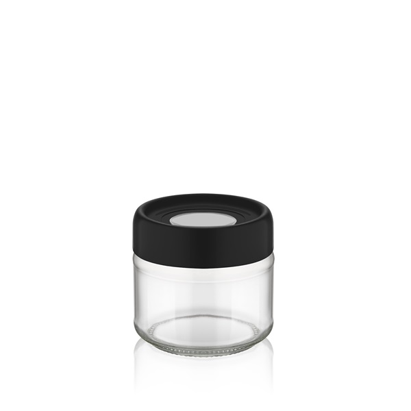 IRIS C-00113 Ring üveg tároló 300ml, fekete, elfántcsont vagy szürke színű (C-00113)