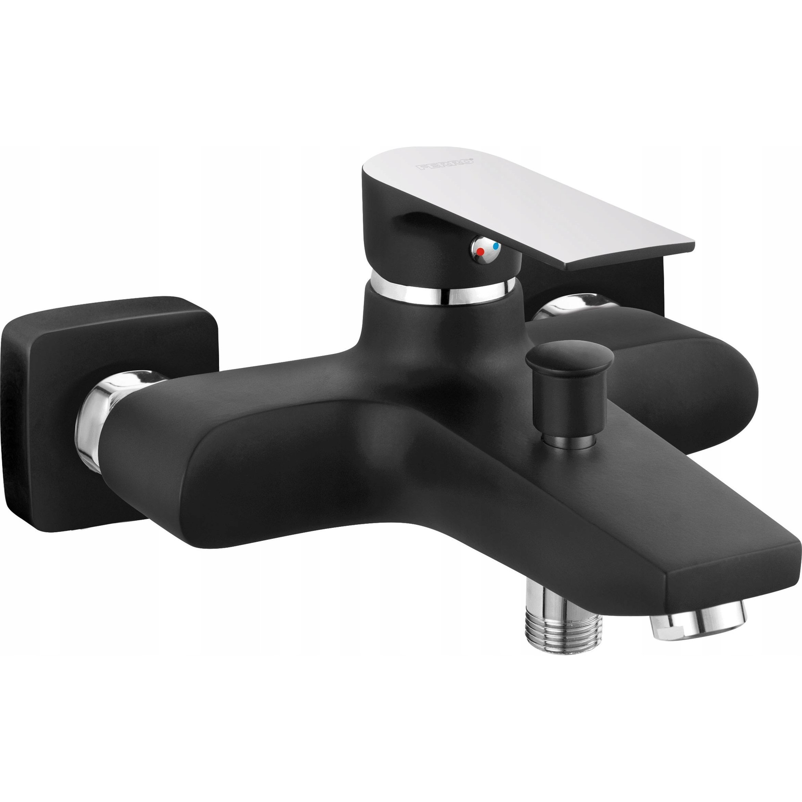 Ferro BAQ1BLC Algeo Square Kádcsaptelep - Rögzített, Egykaros, Fekete (BAQ1BLC)