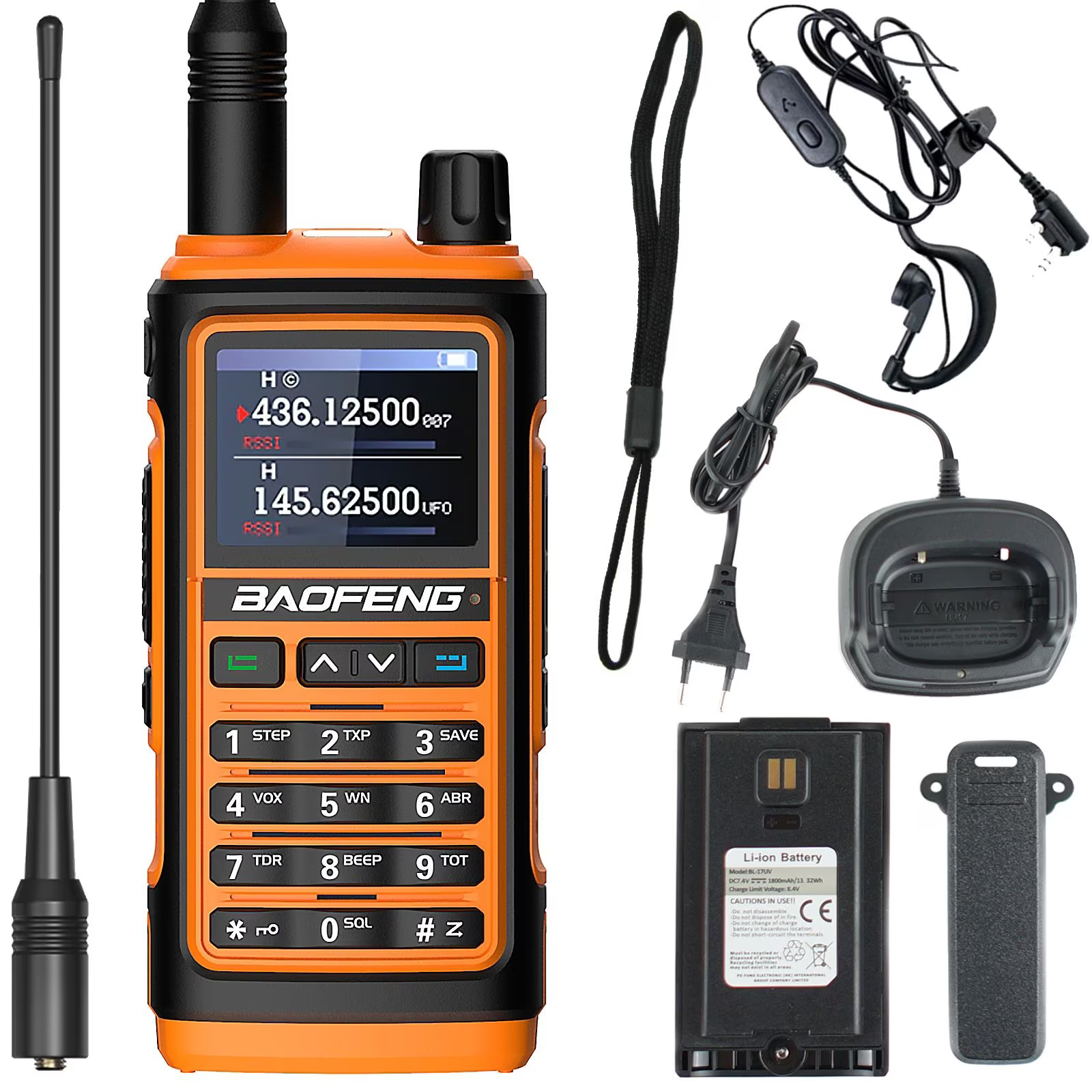 Baofeng UV-17E Walkie Talkie - Narancs (UV-17E POMARAŃCZOWA)
