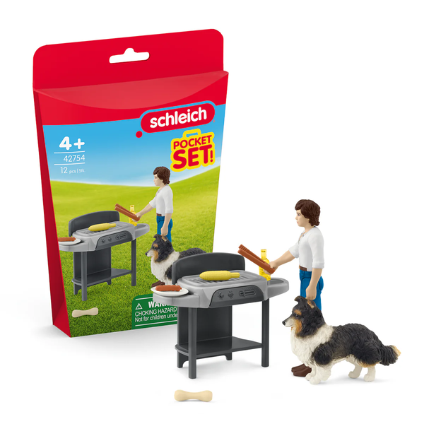 Schleich 42754 Horse Club BBQ Tom-mal figura szett
