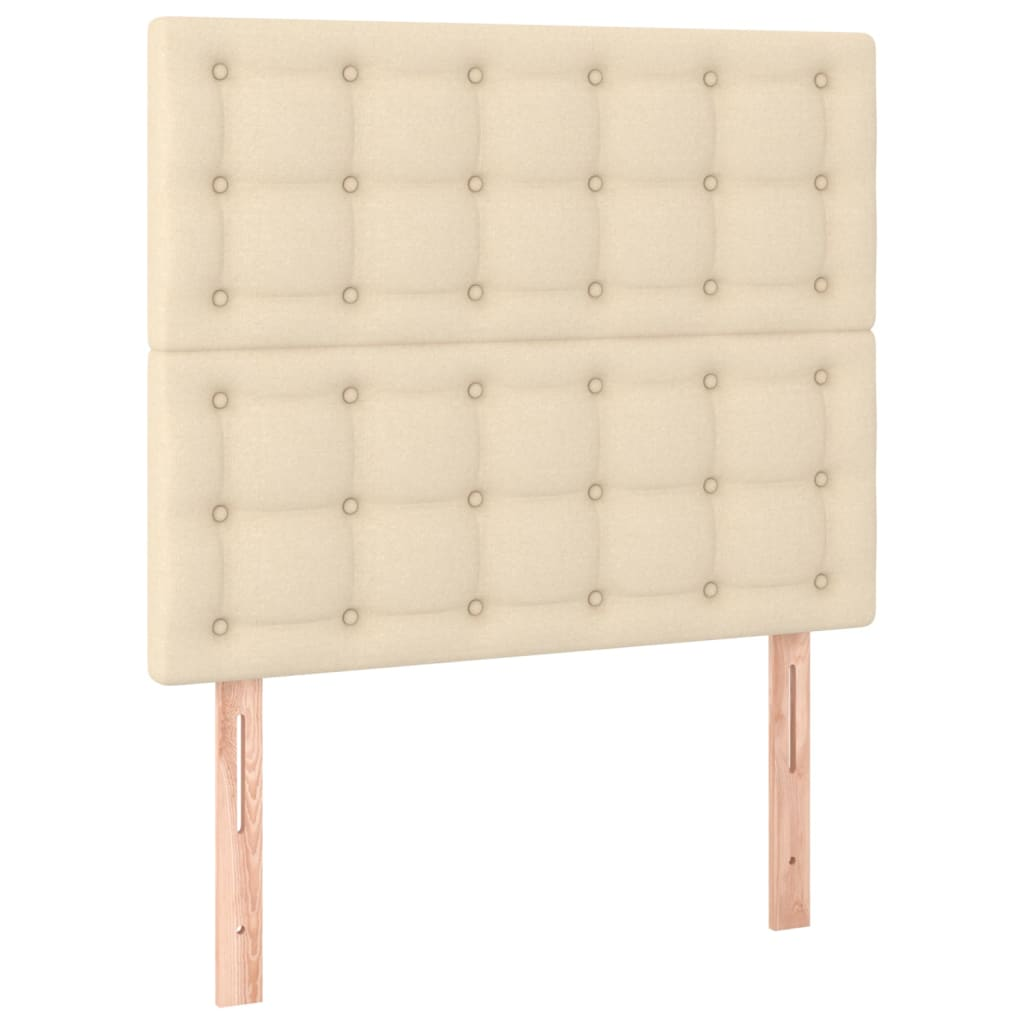 2 db krémszínű szövet fejtámla 80 x 5 x 78/88 cm (3116745)
