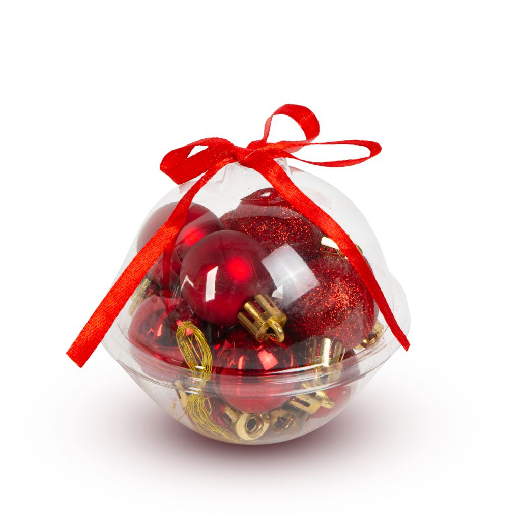 Family karácsonyfadísz szett piros 12db / szett (58775C) (58775C)