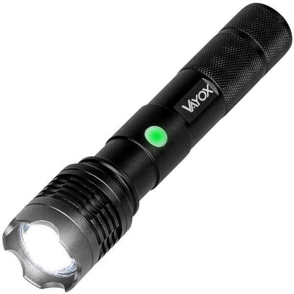 LATARKA KLASYCZNA AKUMULATOROWA USB-C TAKTYCZNA VA0116 VAYOX 800 LUMENÓW